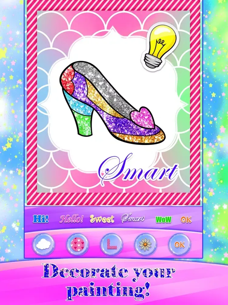 تصاویر Glitter Fashion Art Coloring iPad 
