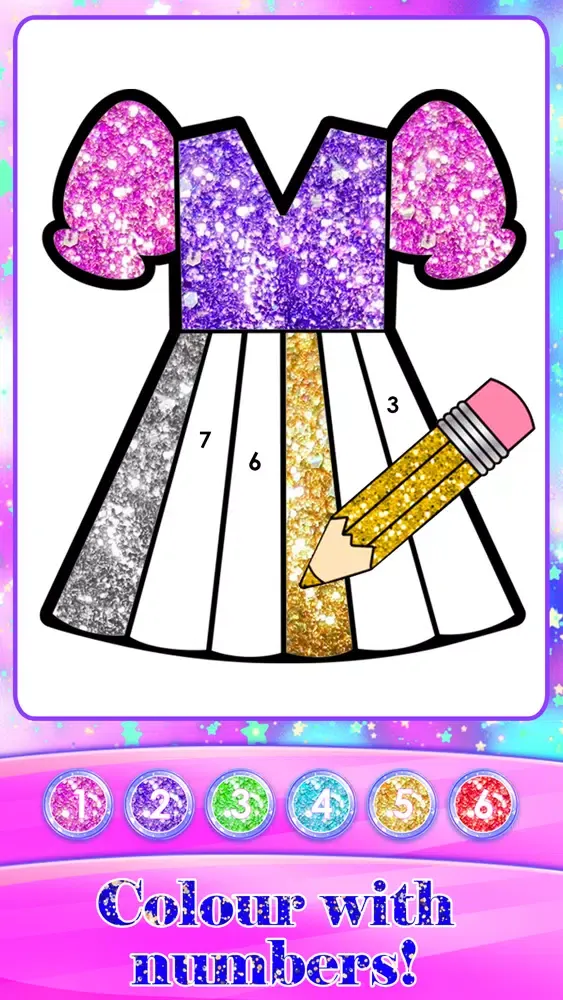 تصاویر Glitter Fashion Art Coloring