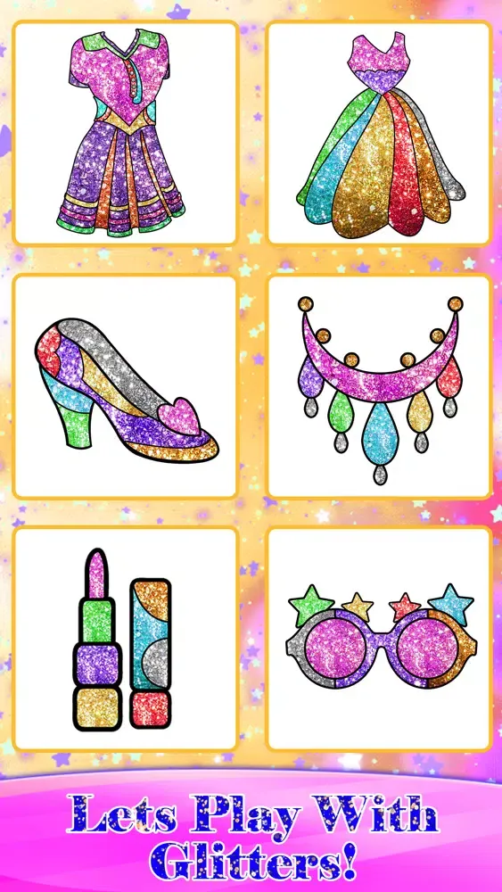 تصاویر Glitter Fashion Art Coloring