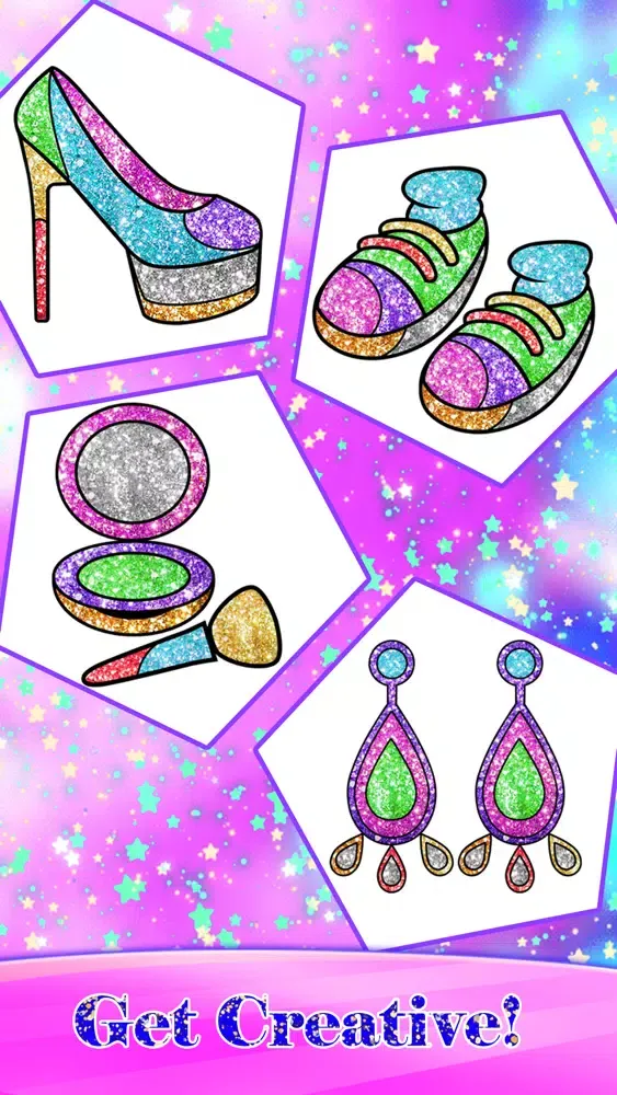 تصاویر Glitter Fashion Art Coloring