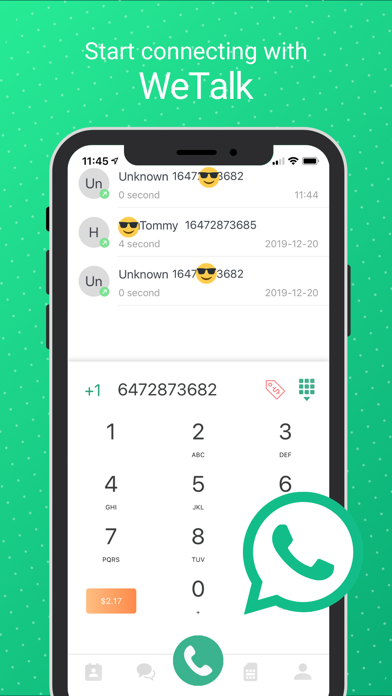 Screenshot di WeTalk- WiFi Calls & 2nd Phone