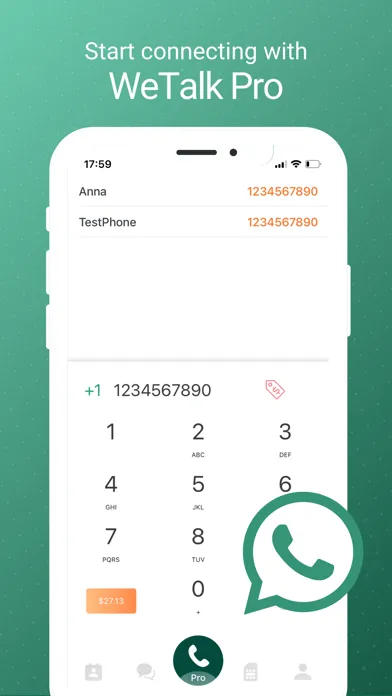 WeTalk Pro- WiFi Calling Phone سکرین شاٹس
