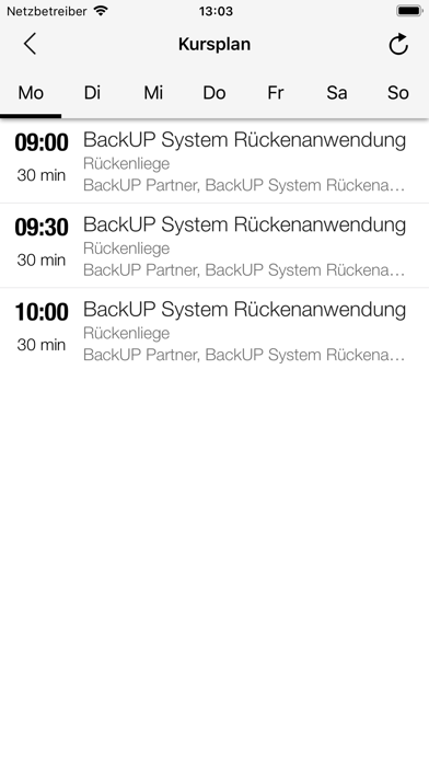 Tangkapan skrin BackUP! Rückenprogramm