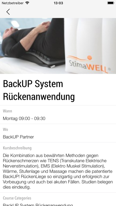 Tangkapan skrin BackUP! Rückenprogramm