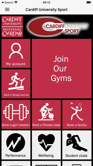 Zrzuty ekranu Cardiff Uni Sport