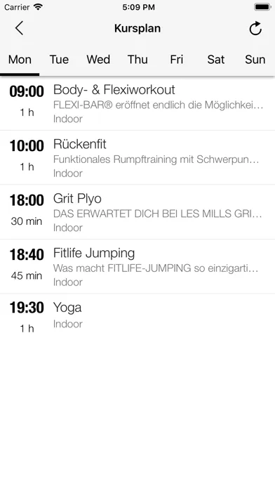 Capturas de tela do fitlife Fitnessclubs