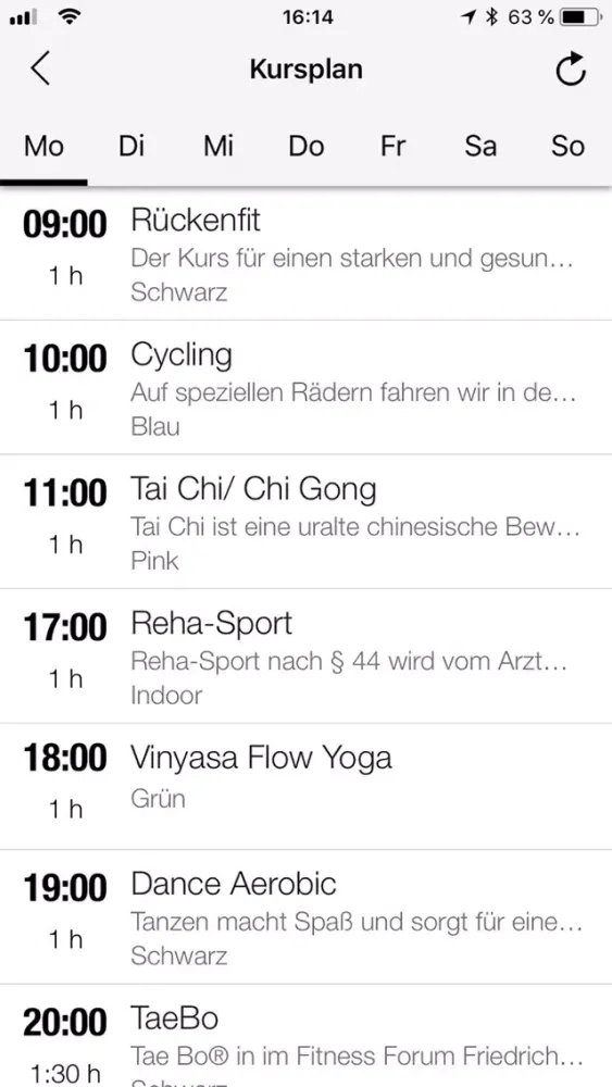 Скриншоты Fitness Forum Konstanz
