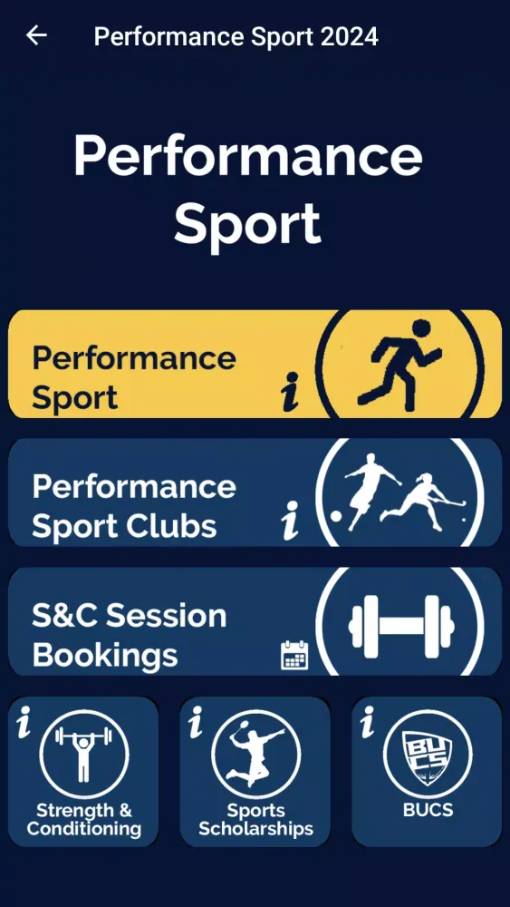Zrzuty ekranu Newcastle University Sport App