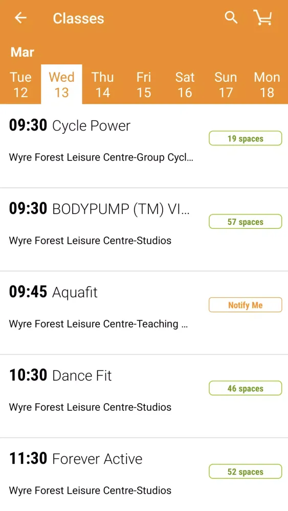 Tangkapan layar Places Leisure