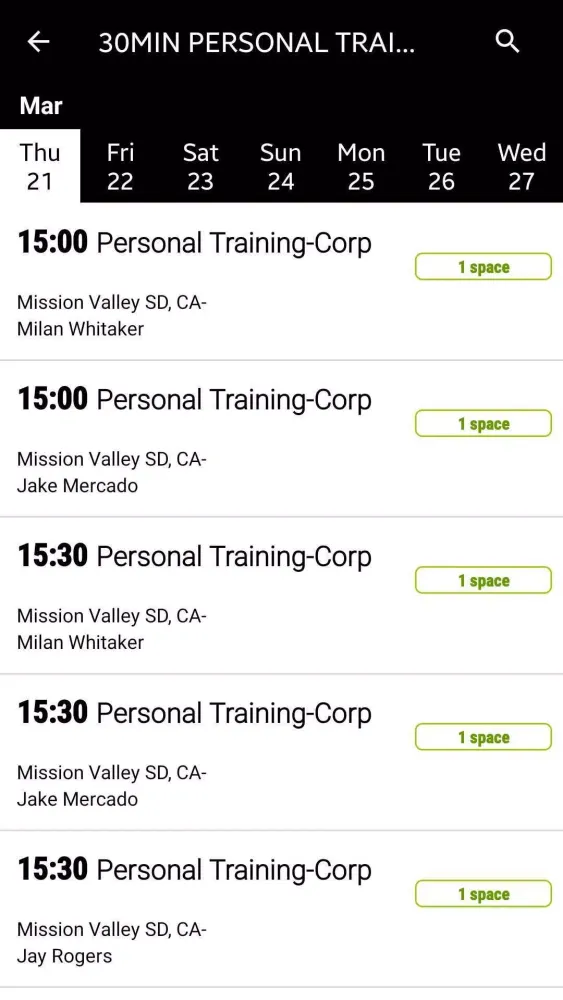 Screenshot di Redwood Personal Training