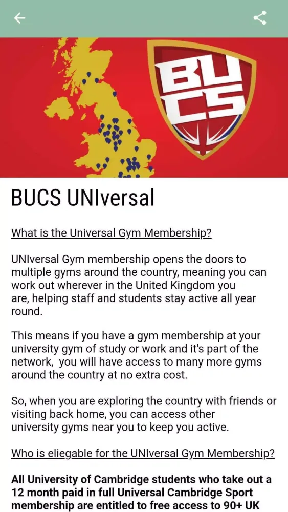 University of Cambridge Sport Screenshots