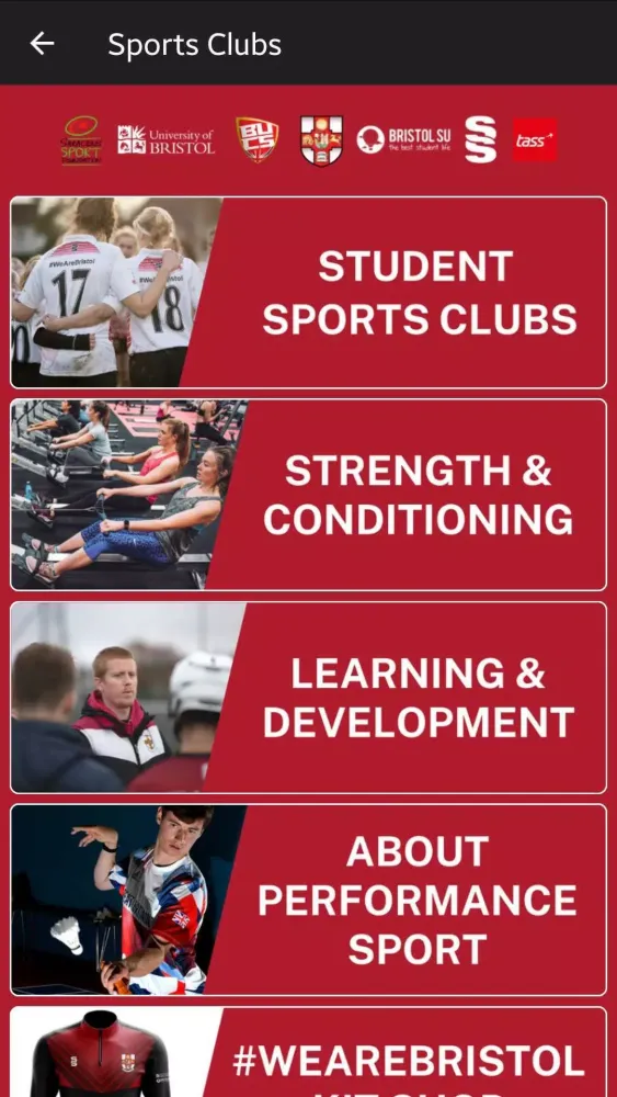 University of Bristol Sport Ekran Görüntüleri