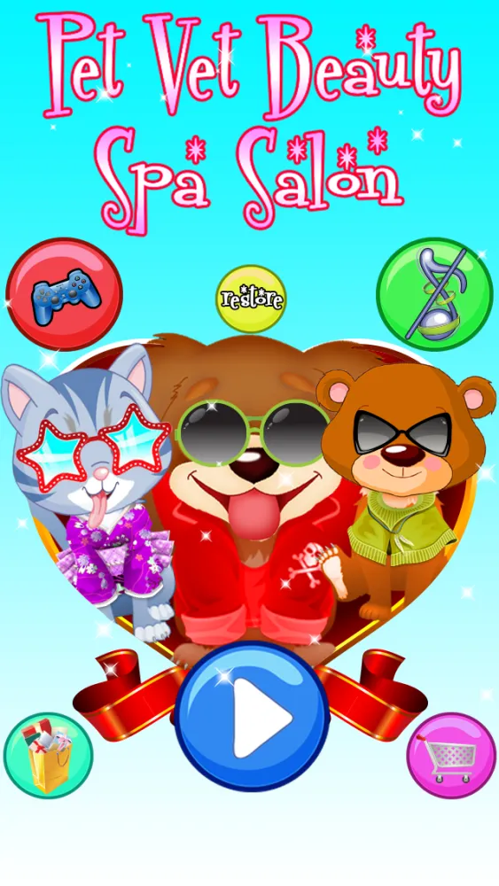 Ảnh chụp màn hình của Kids Pet Vet Spa Salon of beauty nail hair foot & leg - little baby doctor(dr) makeover games for girls