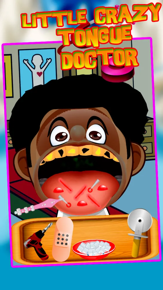 Little Crazy Tongue,Dentist(teeth) and Face Doctor(dr) - Fun Kids Games स्क्रीनशॉट