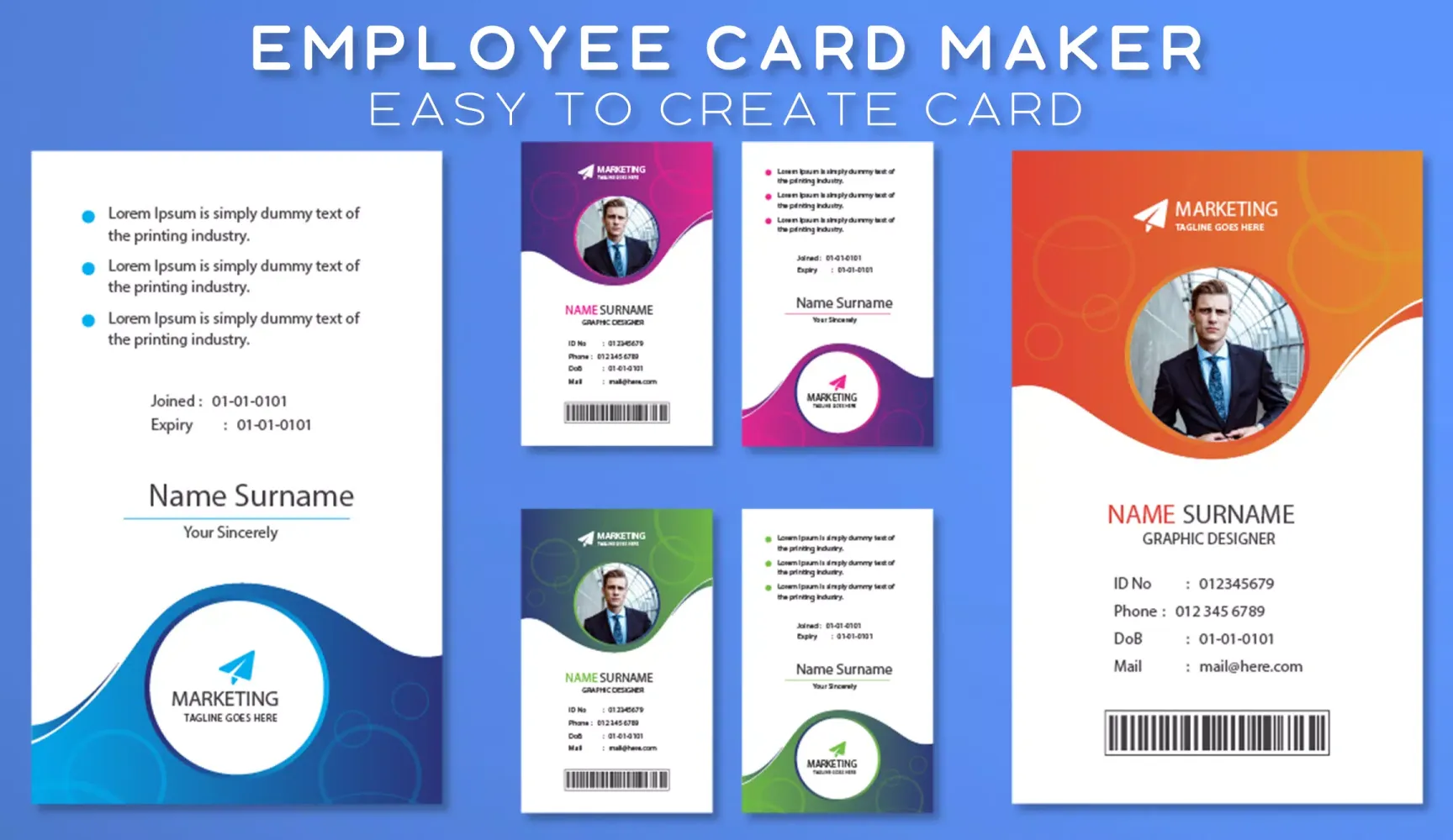 Employee Card Maker Screenshots