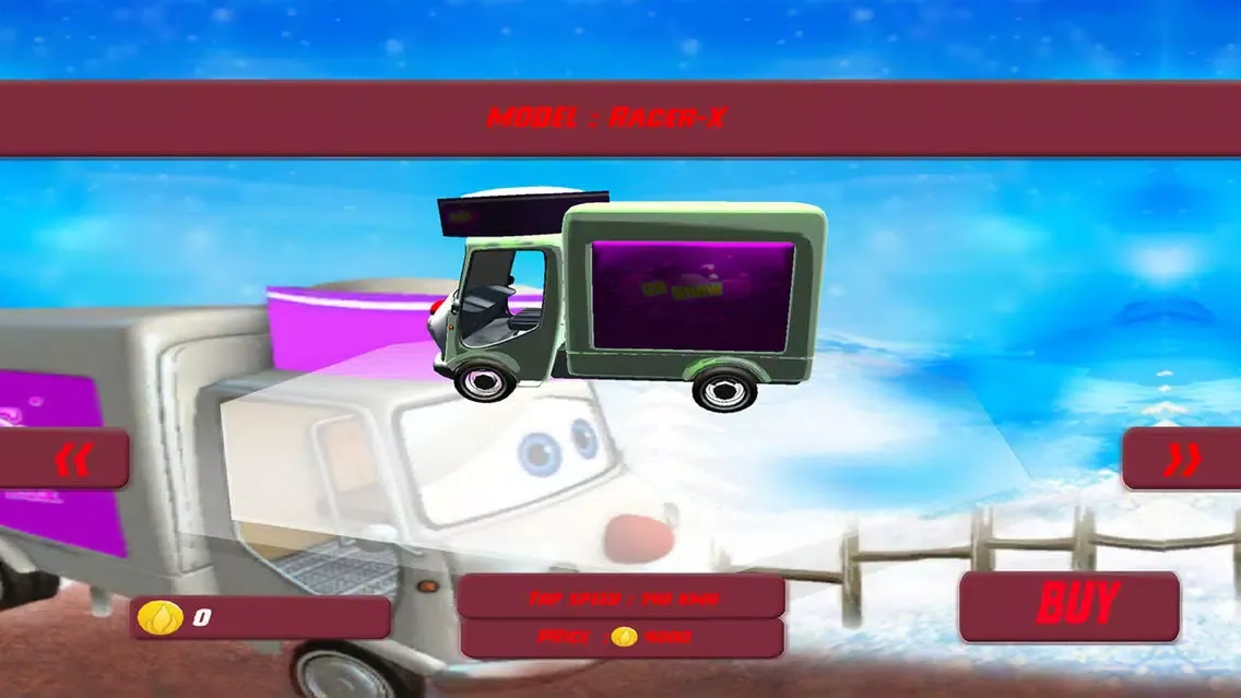3D Snow Ice Cream Kids truck Traffic Driving - Free Racing Game Screenshots