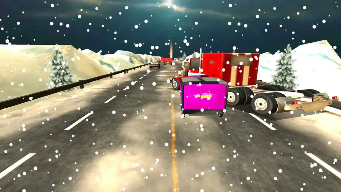 3D Snow Ice Cream Kids truck Traffic Driving - Free Racing Game Screenshots