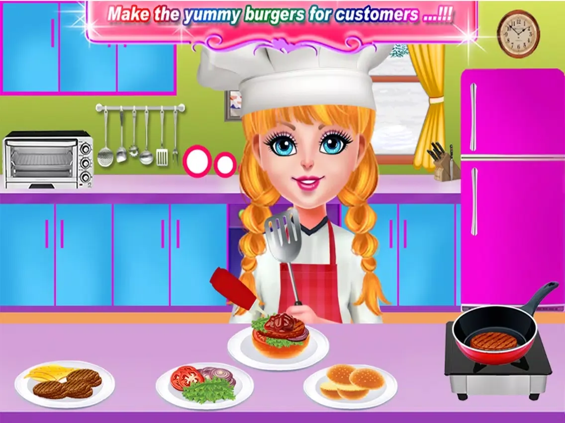 Capturas de tela do Smoky Burger Maker Chef iPad 