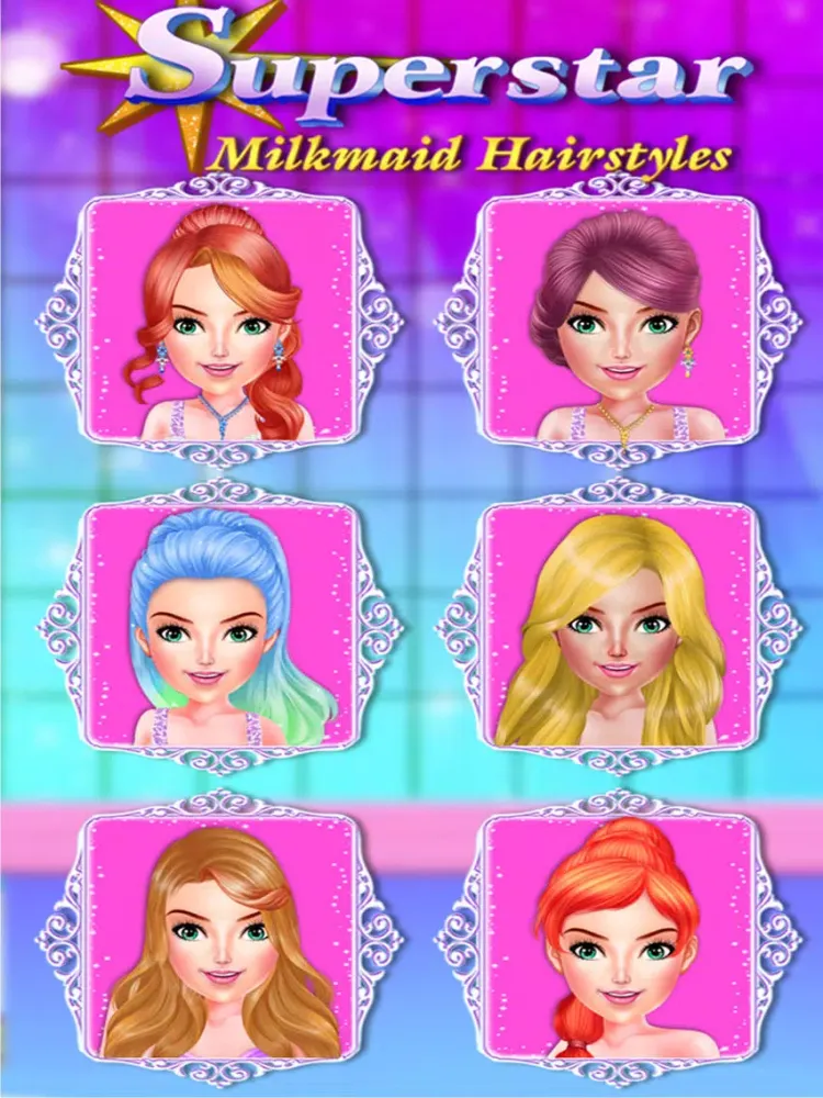 Superstar Milkmaid Hairstyles iPad  স্ক্রিনশট
