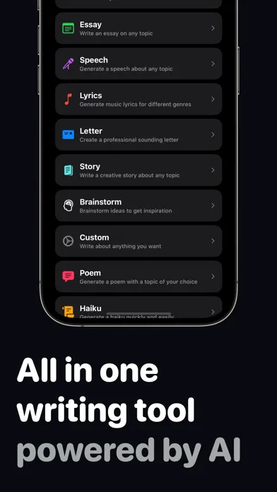 AI Writer AI Writing Assistant Screenshots