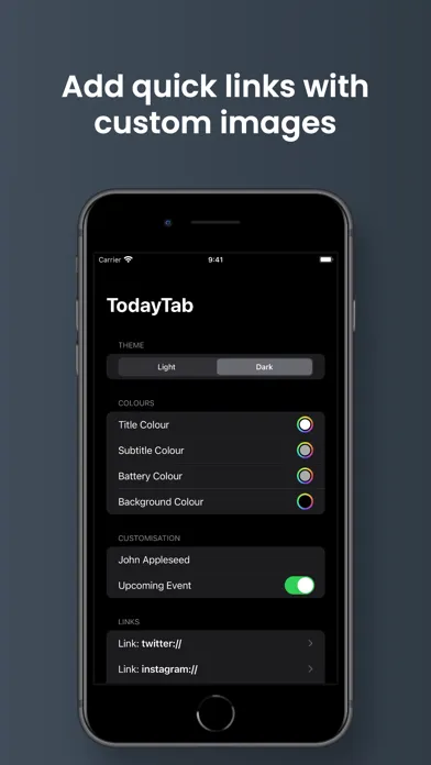 Capturas de tela do TodayTab: Start Tab for Safari