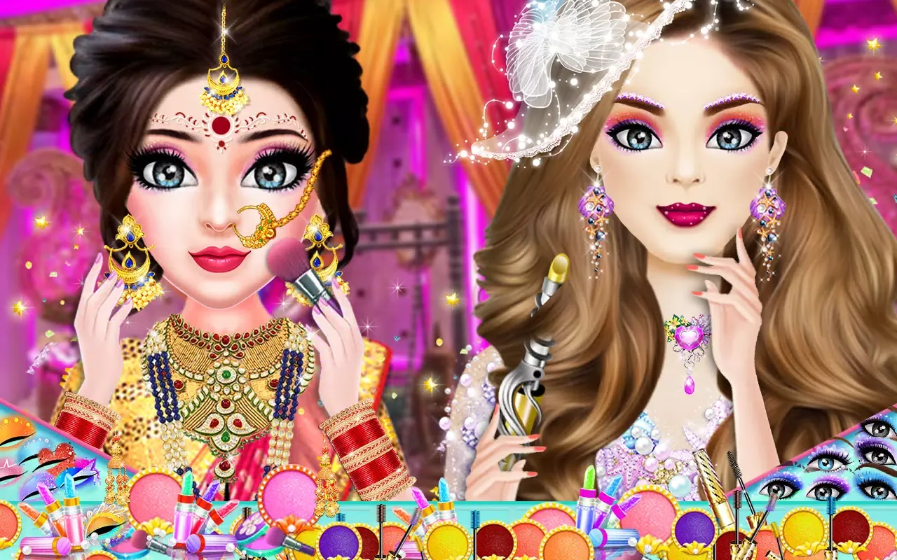 Indian Wedding Makeup Games應用截圖