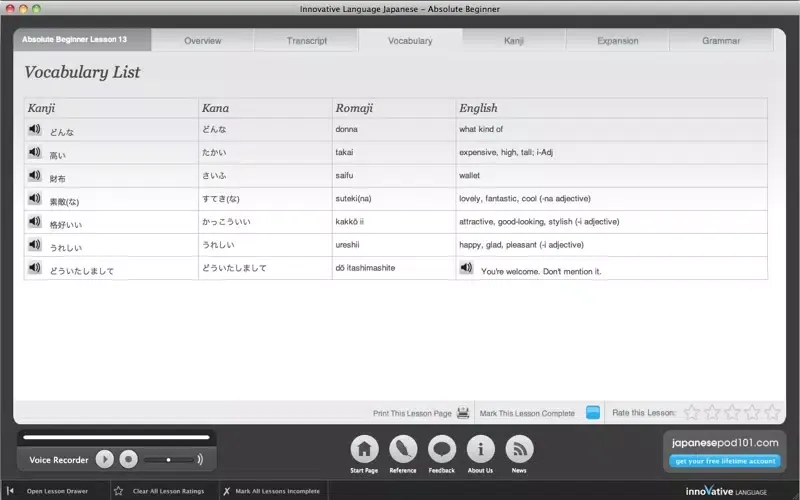 Learn Japanese - Absolute Beginner (Lessons 1-25) Screenshots