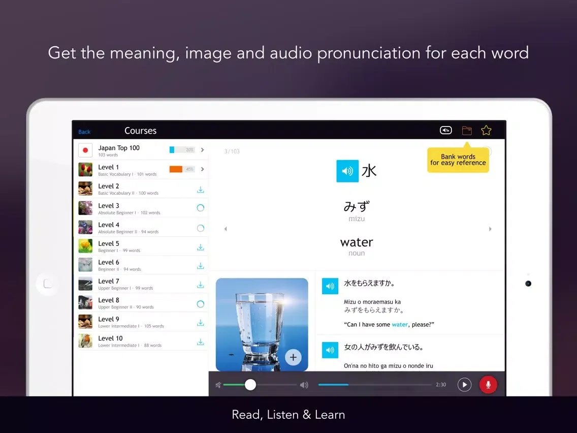 Capturas de tela do Learn Japanese - WordPower iPad 