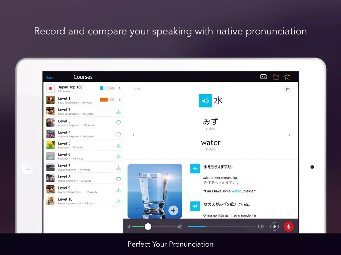 Capturas de tela do Learn Japanese - WordPower iPad 