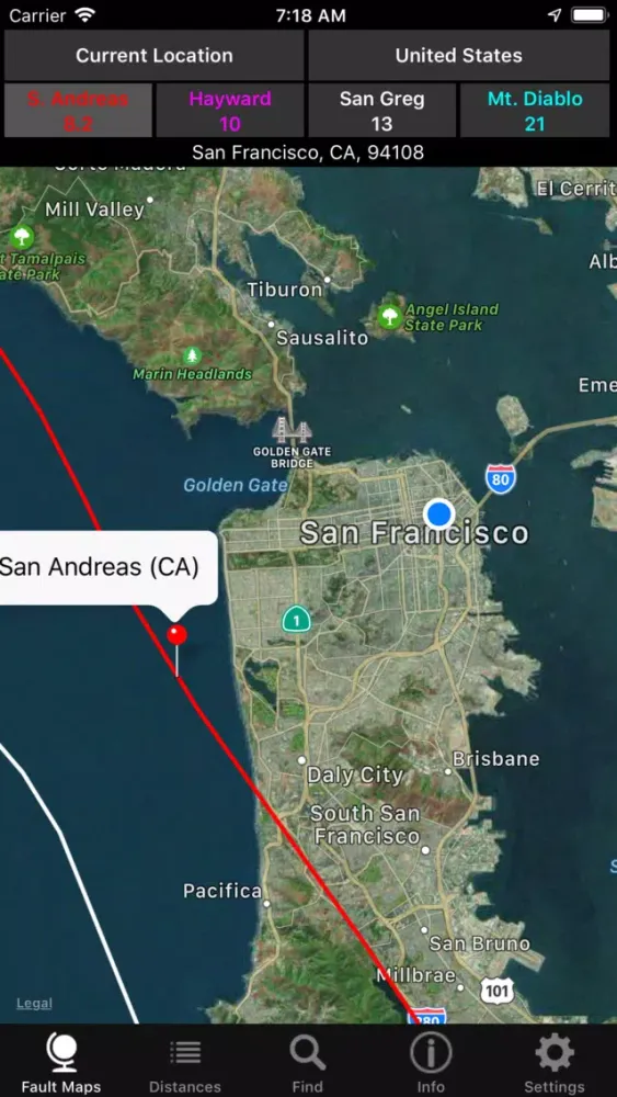 U.S. Earthquake Faults Screenshots