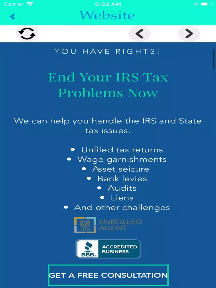 Screenshot di Innovative Tax Relief iPad 