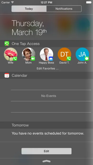 One Tap Access Widget for Notification Center স্ক্রিনশট