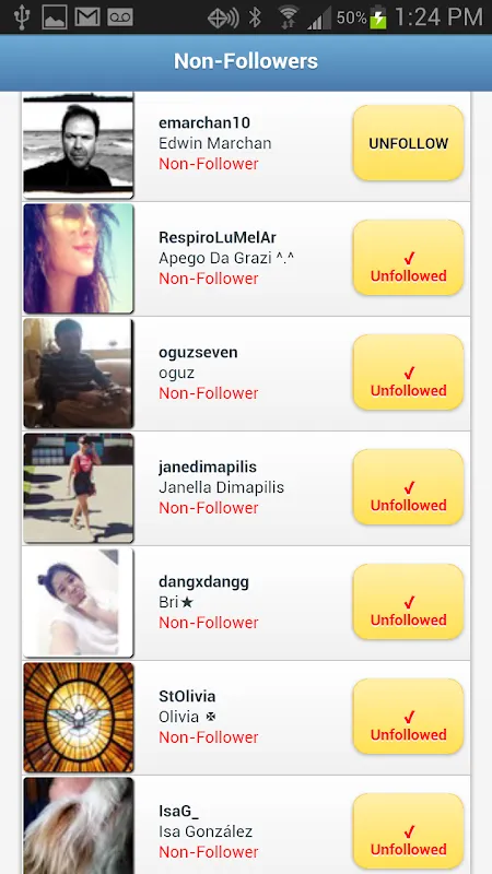 Captures d'écran de Followers+