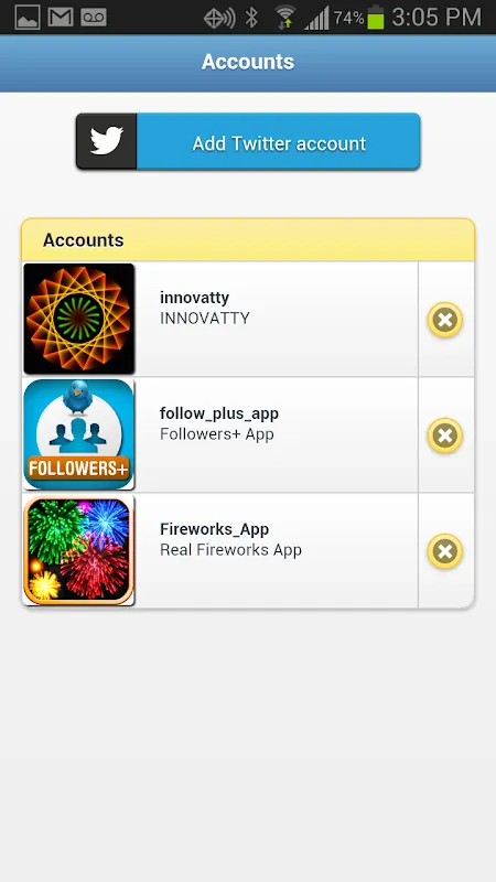 Captures d'écran de Followers+