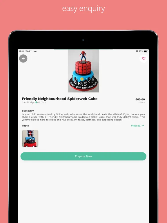 Tangkapan skrin Trusted Bakers iPad 
