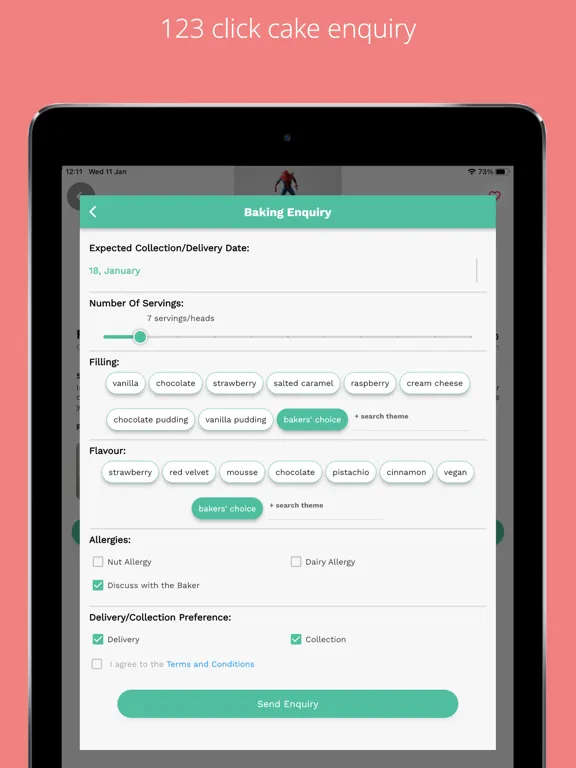 Tangkapan skrin Trusted Bakers iPad 