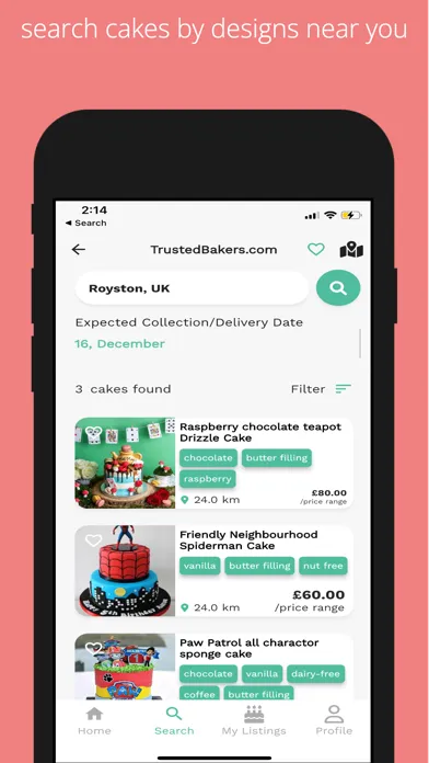 Tangkapan skrin Trusted Bakers