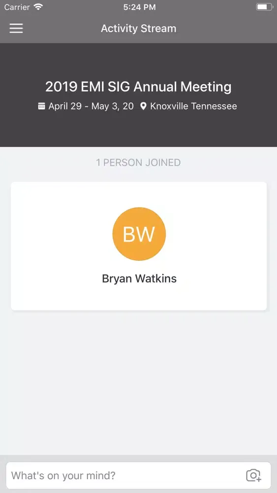2019 EMI SIG Annual Meeting Screenshots