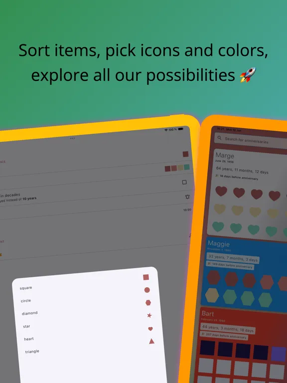 Captures d'écran de Anniversaries: Dates & Alerts iPad 
