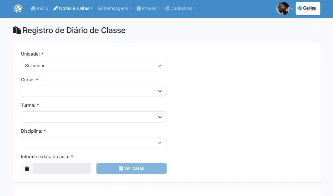 GALILEU - App do Professor Screenshots