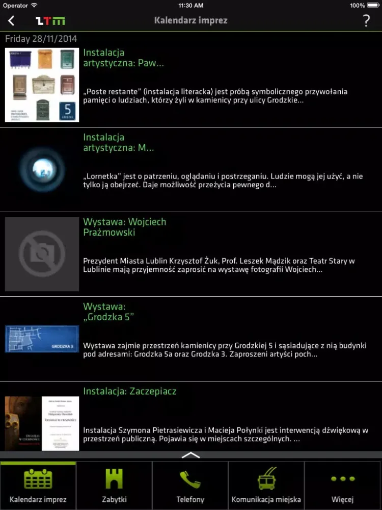 Скриншоты Smart Lublin iPad 