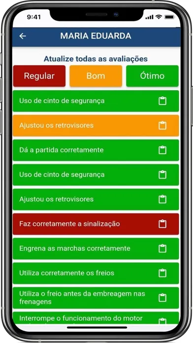 Tangkapan skrin Agenda do Instrutor