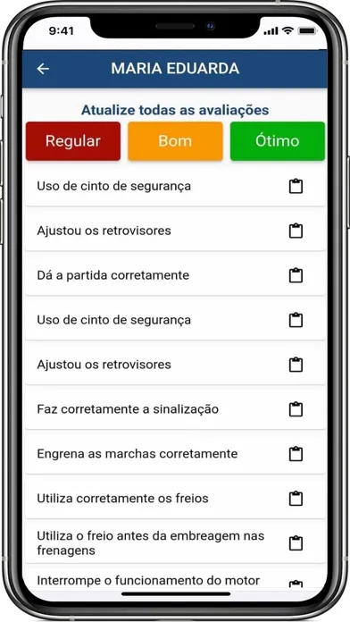 Tangkapan skrin Agenda do Instrutor