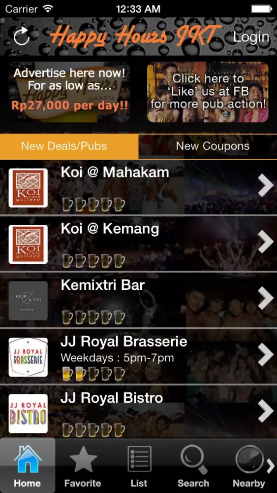 Zrzuty ekranu Happy Hours Jakarta