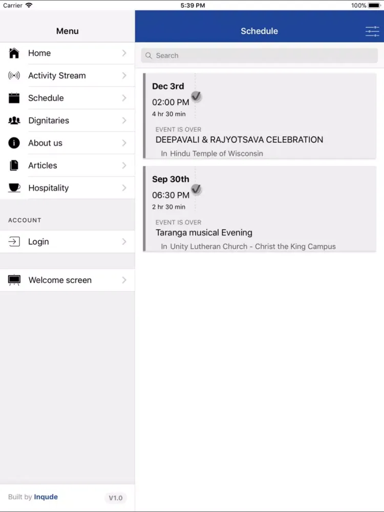 Ảnh chụp màn hình của Milana iPad 