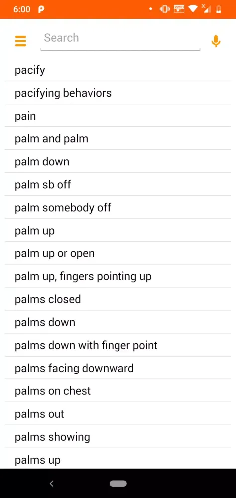 Body Language Dictionary Screenshots
