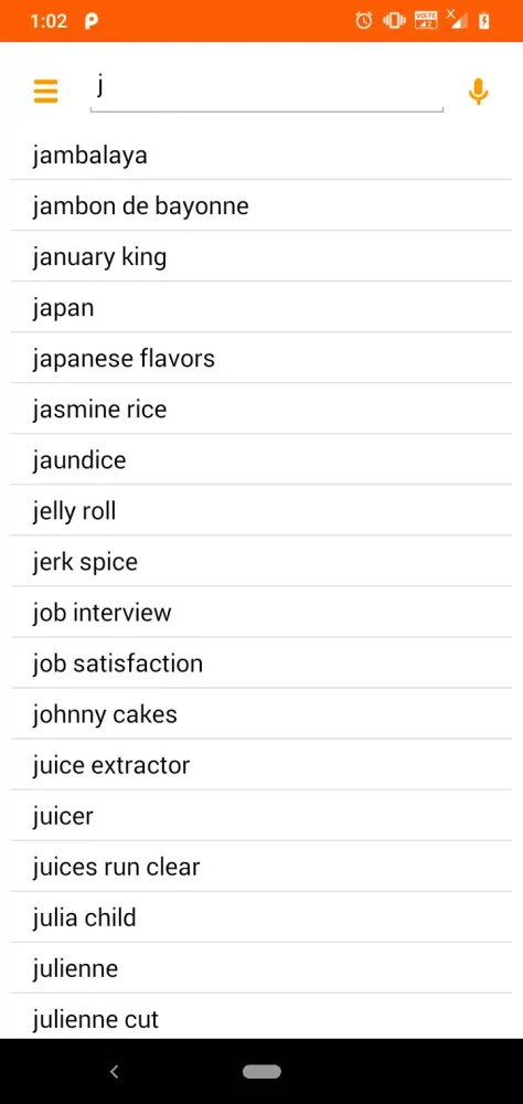 Culinary Dictionary Screenshots