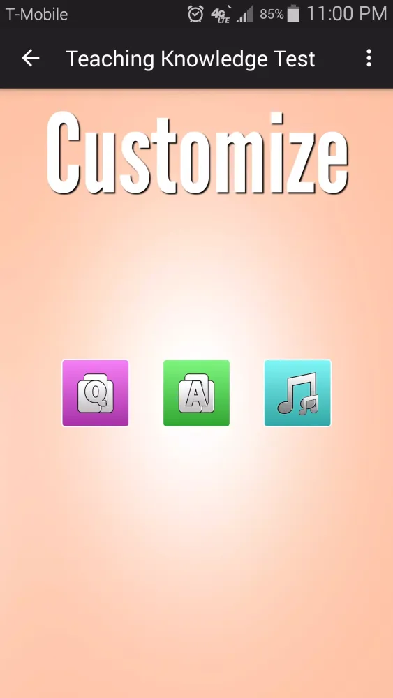 Screenshot di Teaching Knowledge Test