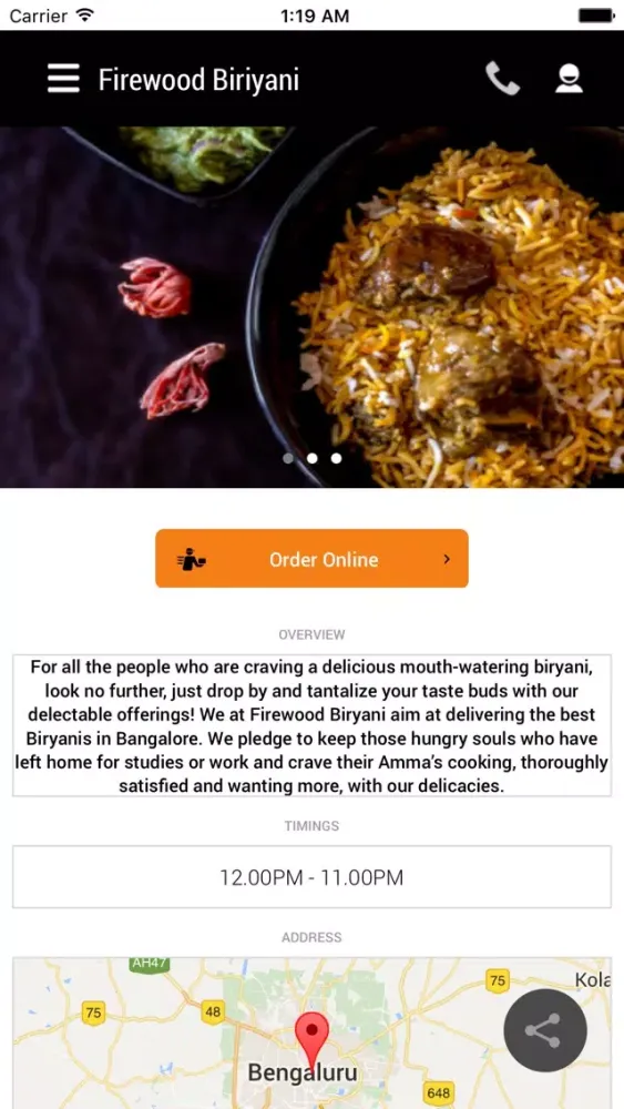 Firewood Biryani Ekran Görüntüleri