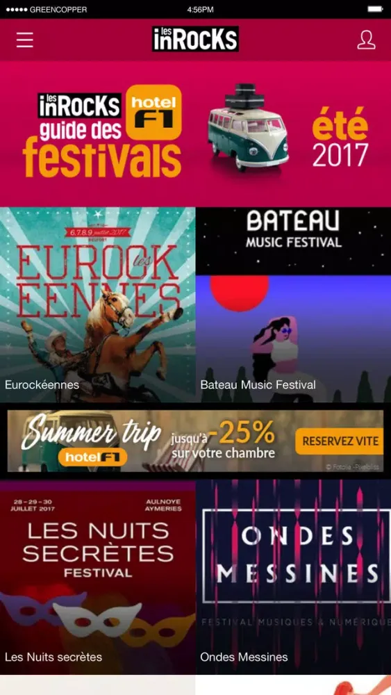 Guide des Festivals inRocKuptibles avec HotelF1 स्क्रीनशॉट